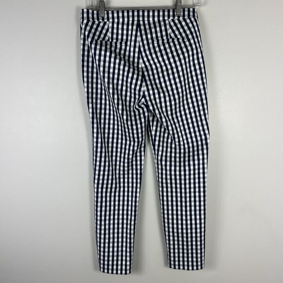 J CREW Women’s Plaid Gingham Pants Navy Preppy Money - Picture 5 of 7